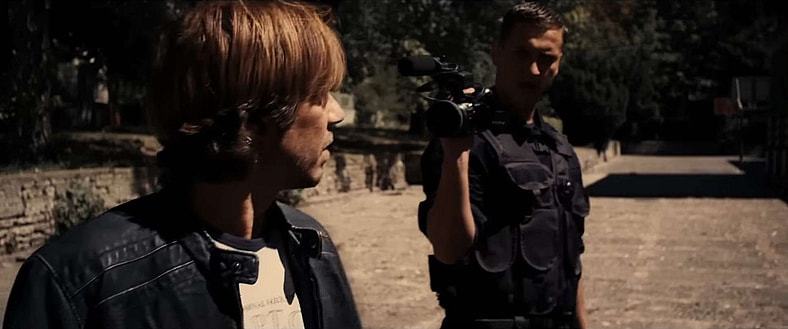 Miloš (Srđan Todorović) has an awkward first day of shooting in A Serbian Film (2010), Unearthed Films 