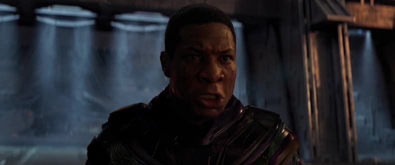 Kang the Conqueror (Jonathan Majors) lets his rage boil to the surface in Ant-Man and the Wasp: Quantumania (2023), Marvel Entertainment