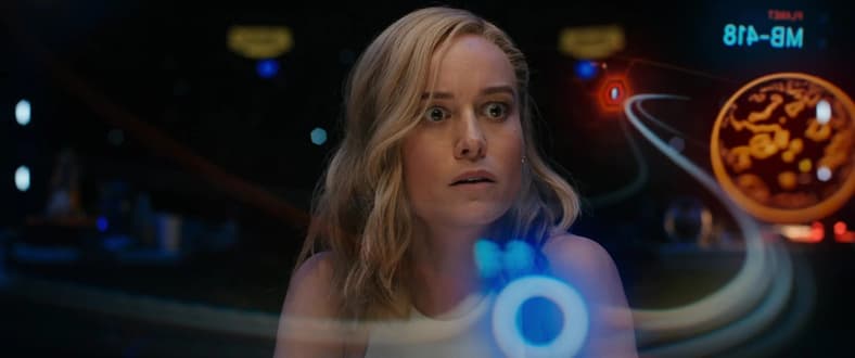 Captain Marvel receives an emergency transmission from Nick Fury in The Marvels (2023)