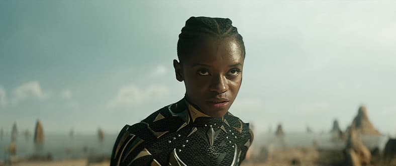 Shuri finds herself on the back foot in Black Panther: Wakanda Forever (2022), Marvel Entertainment