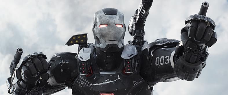 War Machine prepares to unload in Captain America: Civil War (2016), Marvel Entertainment