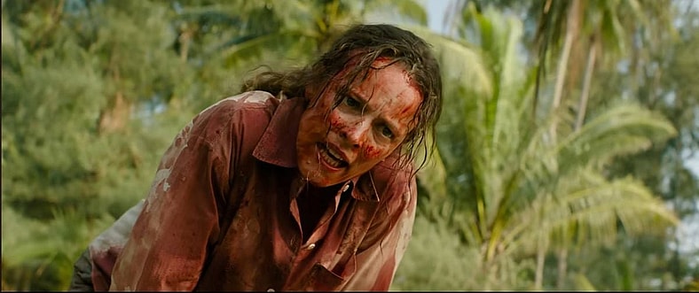 Linda (Rachel McAdams) takes up boar-hunting in Send Help (2026), 20th Century Studios