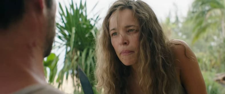 Linda (Rachel McAdams) cuts to the chase with Bradley (Dylan O'Brien) in Send Help (2026), 20th Century Studios