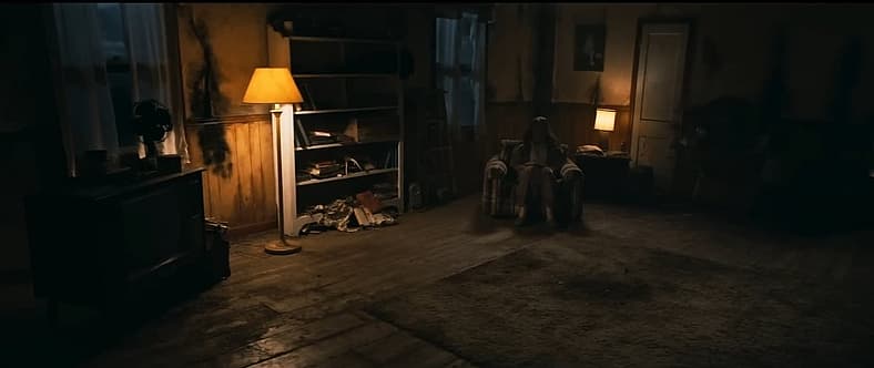 A creepy hermit lady (Robin Bartlett) knows the meaning of living space in Shelby Oaks (2025), Neon