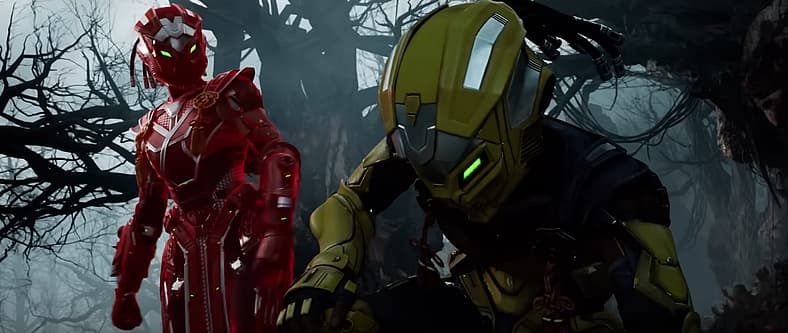 Sektor and Cyrax spar brutally in Mortal Kombat 1 (2023), Warner Bros. Games