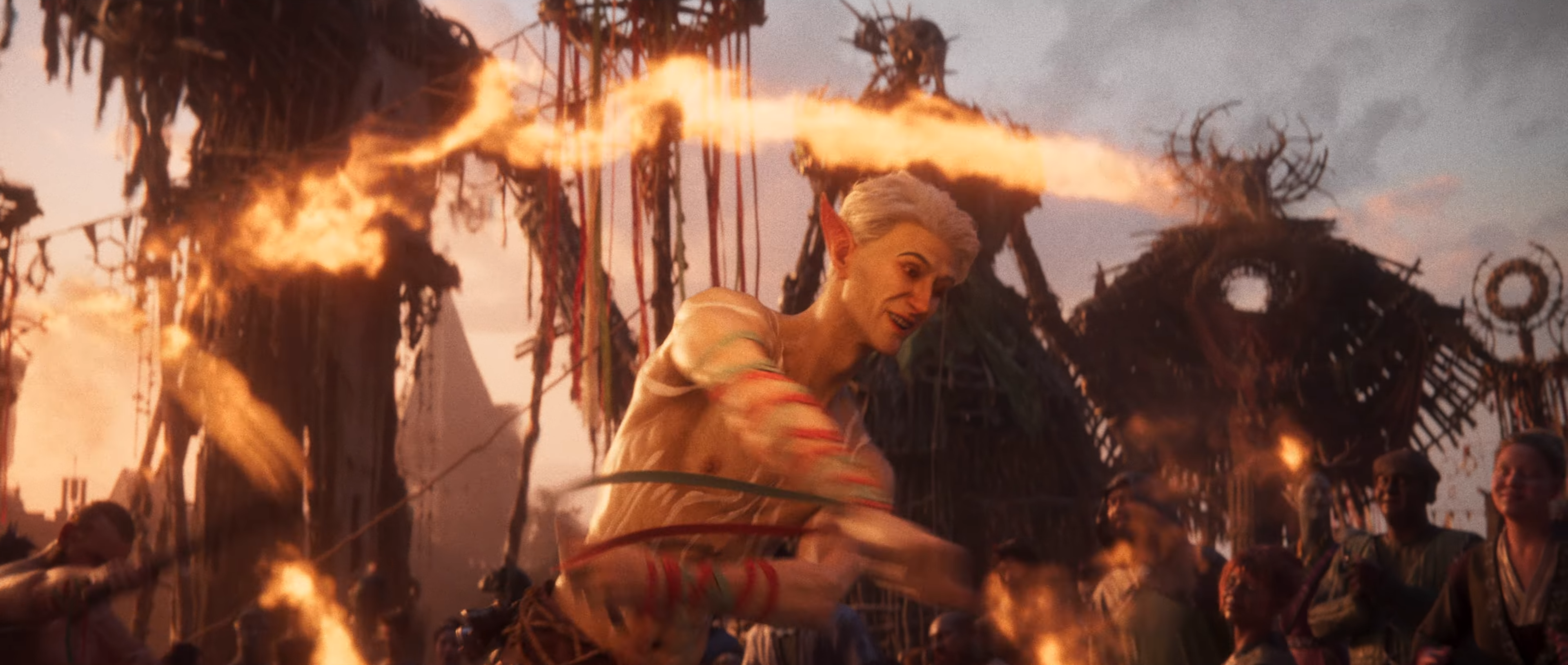 Fire dancers dazzle as the sun goes down in Divinity (TBA), Larian Studios