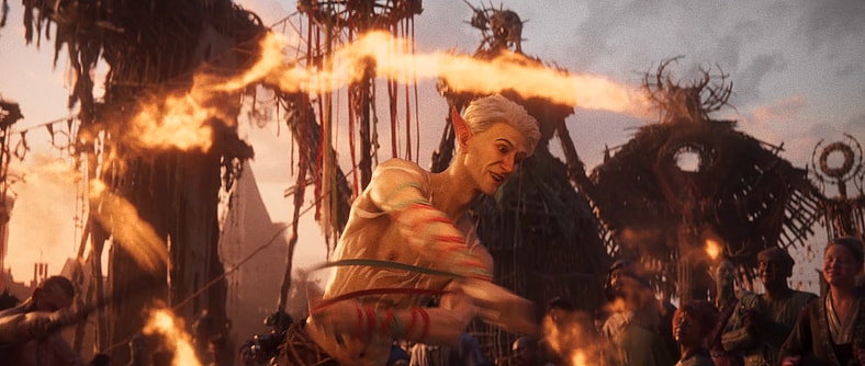 Fire dancers dazzle as the sun goes down in Divinity (TBA), Larian Studios