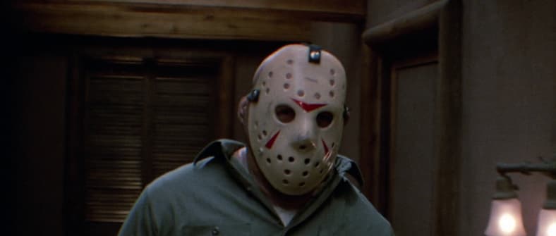 Jason dodges knife attacks from Chris in Friday the 13th: Part III (1982), Paramount Pictures