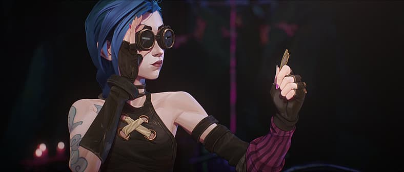 Jinx shows Silco the fruits of her labor in Arcane Season 1 Episode 4 "Happy Progress Day!" (2021)