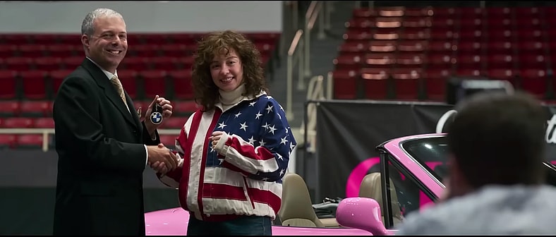 Sydney Sweeney wins a new car in Christy (2025), Black Bear