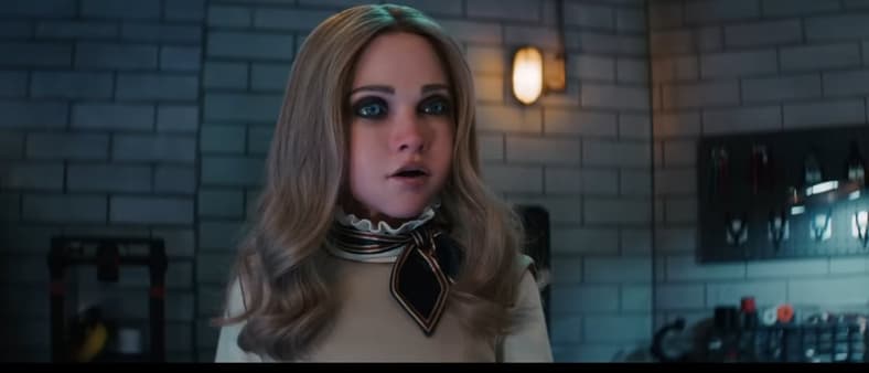 M3GAN (Amie Donald and the voice of Jenna Davis) explains the situation in M3GAN 2.0 (2025), Blumhouse Productions 