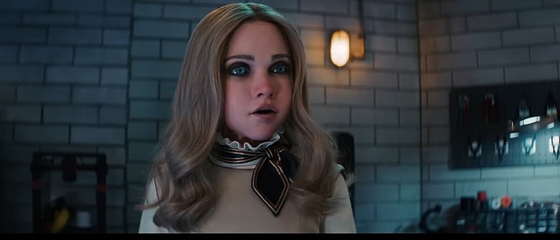 M3GAN (Amie Donald and the voice of Jenna Davis) explains the situation in M3GAN 2.0 (2025), Blumhouse Productions 