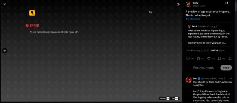 Tez2 exposes upcoming age verification for Grand Theft Auto Online