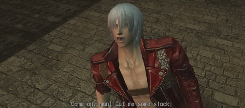 Dante is tired of being blamed for his father's crimes in Devil May Cry 3: Dante's Awakening