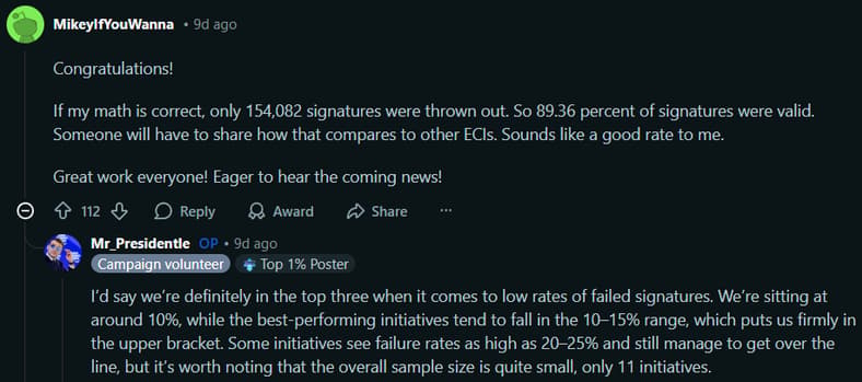 Moritz Katzner (Mr-Presidentle) explains the low rate of failed signatures for the Stop Destroying Videogames initiative via Reddit