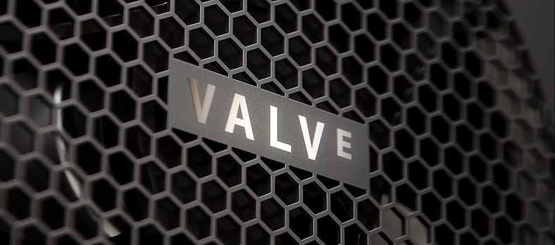 Valve's logo on the side of the Steam Machine in Steam Hardware Announcement, via YouTube