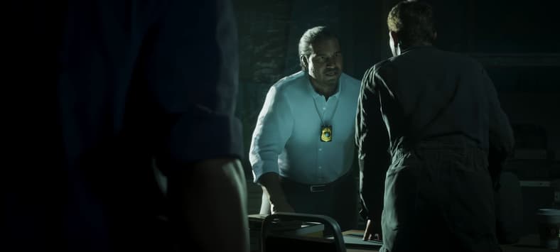 A police officer tells Jason (TBA) cops have got to protect each other in Grand Theft Auto VI (2026), Rockstar Games