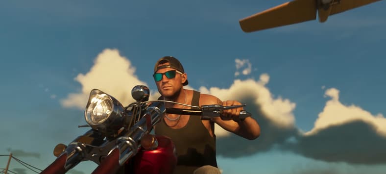Jason (TBA) rides off into the sunset in Grand Theft Auto VI (2026), Rockstar Games
