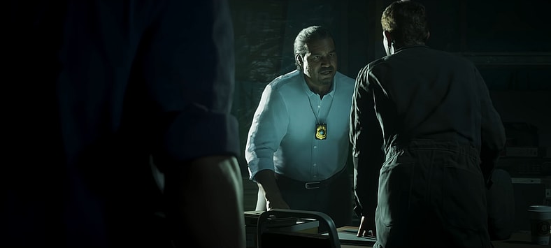 A police officer tells Jason (TBA) cops have got to protect each other in Grand Theft Auto VI (2026), Rockstar Games