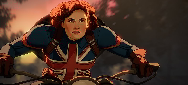 Captain Carter/Peggy Carter in Marvel Studios' WHAT IF…? exclusively on Disney+. ©Marvel Studios 2021. All Rights Reserved.