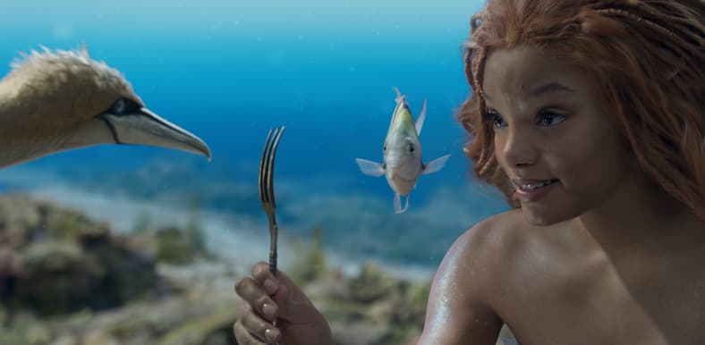 Scuttle, Flounder, Halle Bailey as Ariel in Disney's live-action THE LITTLE MERMAID
