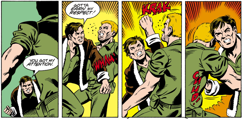Rick Flag Sr. proves he's not just talk in Secret Origins Vol. 2 #14 "The Secret Origin of the