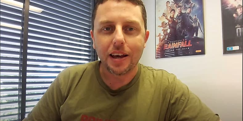 Director Luke Sparke interview for Primitive War with Jeremy Piven and Tricia Helfer