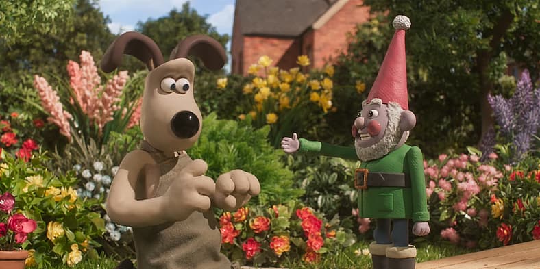 Gromit is cautious about Norbot in Wallace & Gromit: Vengeance Most Fowl (2024), Aardman Animations