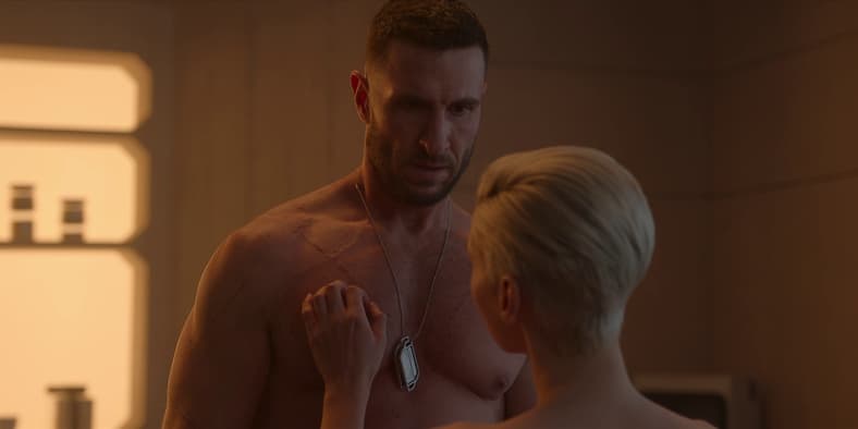 Master Chief disrobes in front of Makee in Halo Season 1 Episode 8 (2022), Paramount Plus