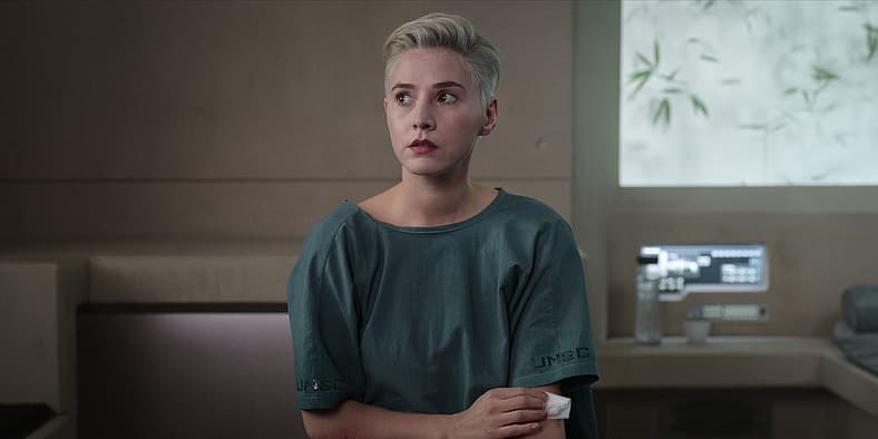 Makee undergoes physical at UNSC behest in Halo Season 1 Episode 8 "Allegiance" (2022), Paramount