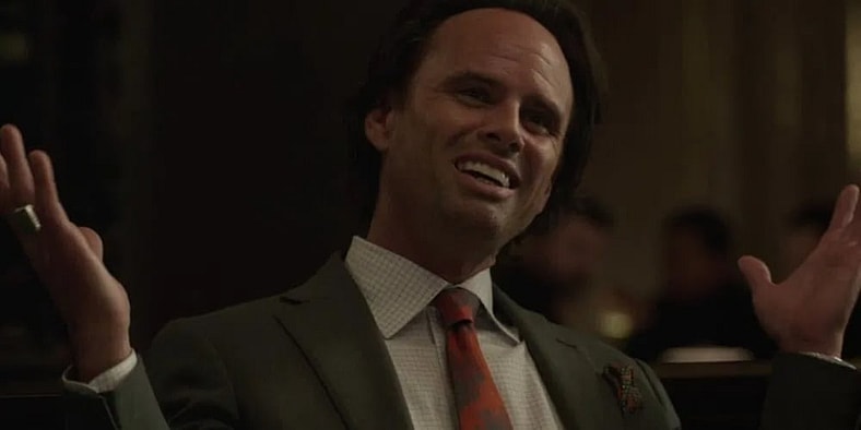 Sonny Burch (Walton Goggins) plotting against Pym Tech in Antman and the Wasp (2018), Marvel Entertainment