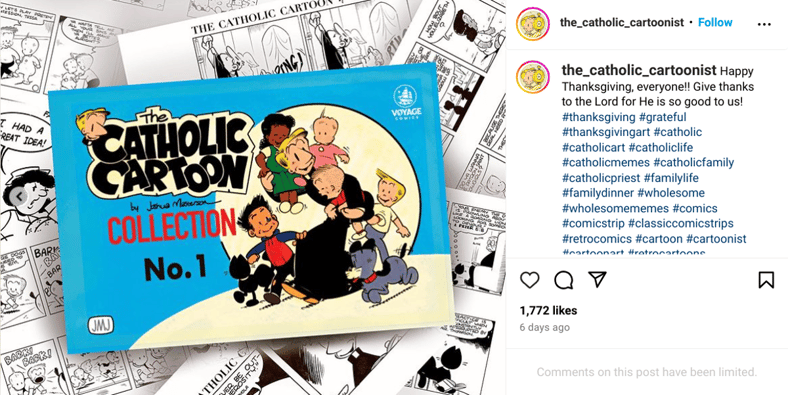 Joshua Masterson, Catholic Cartoonist Instagram