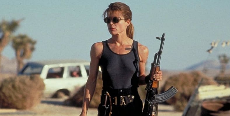 Linda Hamilton as Sarah Connor in "Terminator 2" - TriStar Pictures