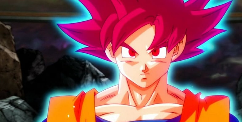 Super Saiyan God Goku in "Dragon Ball Super" - Toei Animation