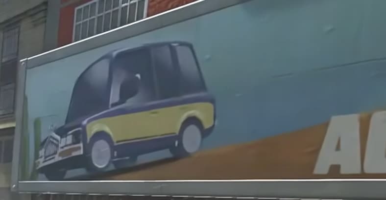 A billboard for a car in Mario Kart World (2025), Nintendo