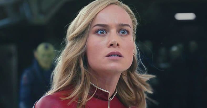 Captain Marvel watches in horror as the Kree invade Tarnax in The Marvels (2023)