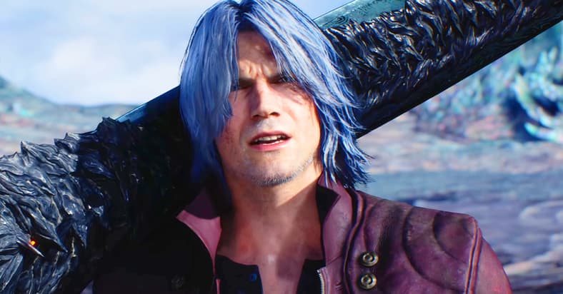 Dante prepares to bring his fight with Vergil to an end in Devil May Cry V (2019), Capcom
