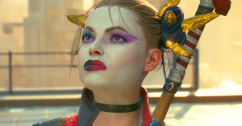 Harley Quinn (Tara Strong) whiny after King Shark (Samoa Joe) denies her Braniac in Suicide Squad