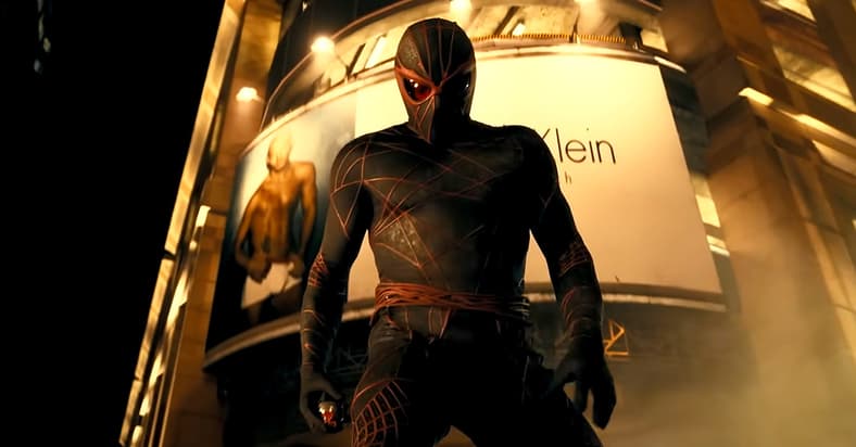 Ezekiel Sims (Tahar Rahim) stalking targets at night in Madame Web (2024), Sony Pictures Releasing