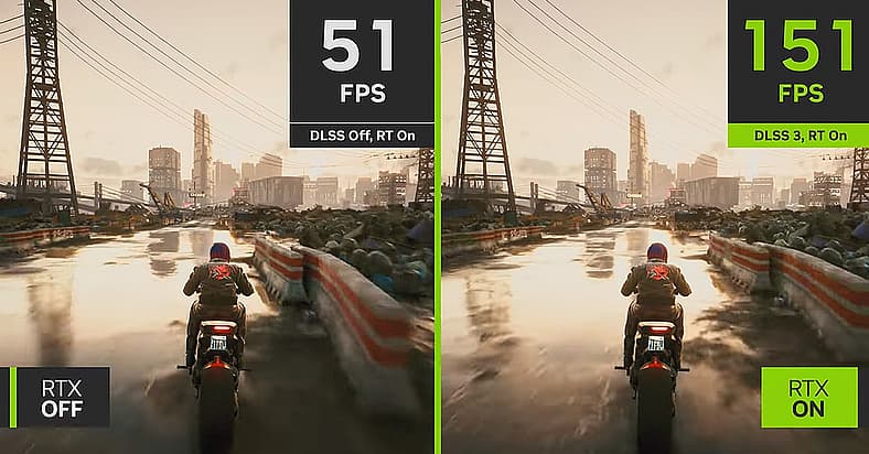 Nvidia compares RTX DLSS technology in Cyberpunk 2077 (2020), CD Projekt Red