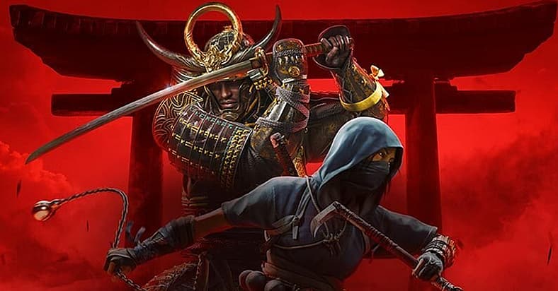 Yasuke and Naoe stand ready for a fight on cover of Assassin's Creed Shadows, Ubisoft