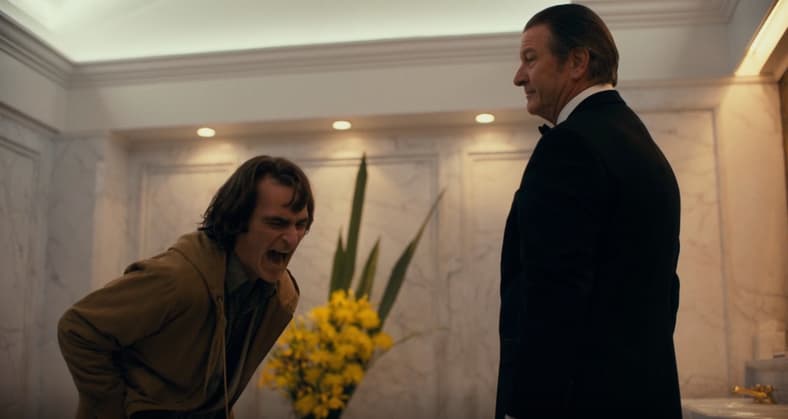 Brett Cullen tells Joaquin Phoenix he isn't his father in Joker (2019), Warner Bros. Entertainment