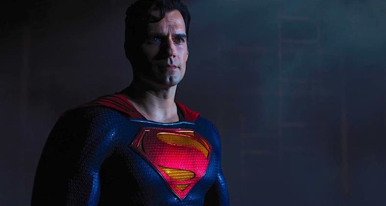 Superman (Henry Cavill) introduces himself to Black Adam (Dwayne Johnson) in Black Adam (2022)