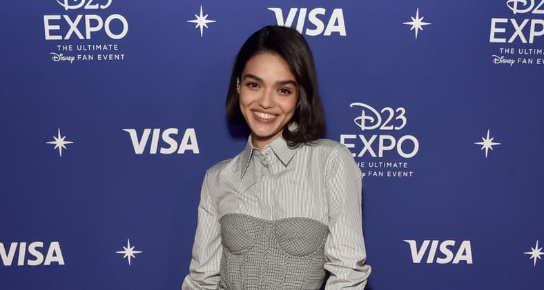 Rachel Zegler attends D23 Expo 2022 in Anaheim, California