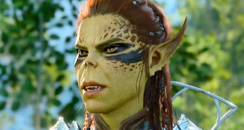 Lae'Zel (Devora Wilde) snaps at the player in Baldur's Gate 3 (2023), Larian Studios