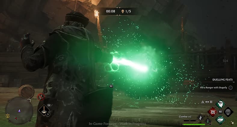Player casts Avada Kedavra on Ashwinder Scout in Hogwarts Legacy (2022), Warner Bros. Interactive