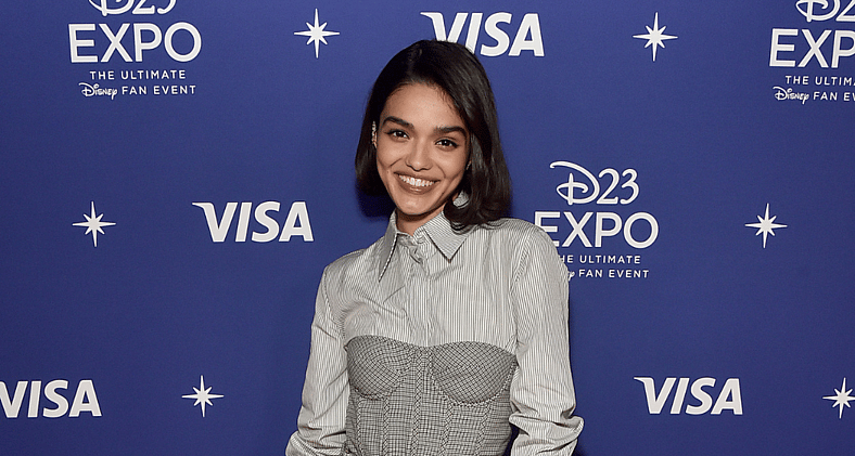 Rachel Zegler attends D23 Expo 2022 in Anaheim, California