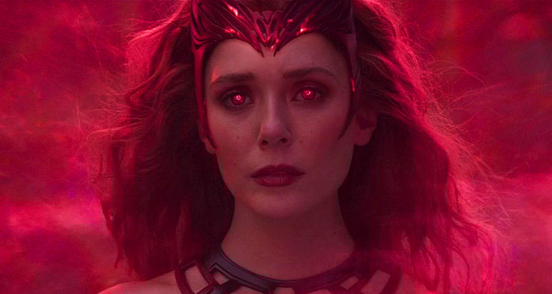 Wanda Maximoff (Elizabeth Olsen) unleashes the Scarlet Witch in WandaVision Season 1 Episode 9 "The Series Finale" (2021), Marvel Entertainment