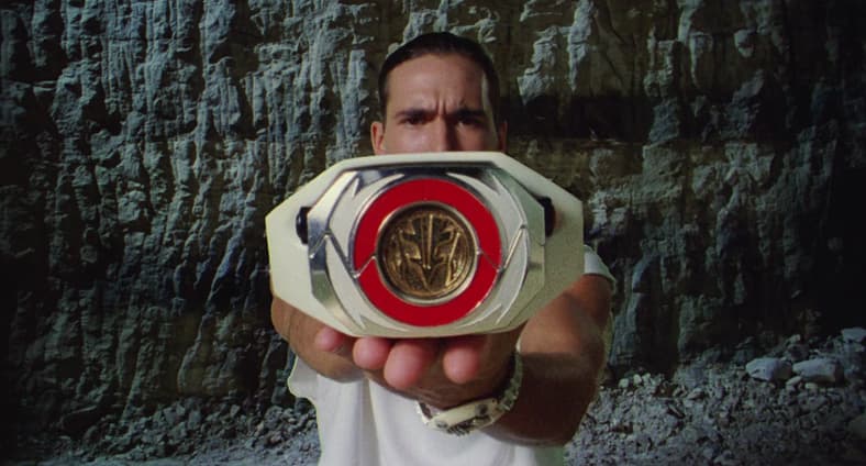 Tommy (Jason David Frank) prepares to transform into the White Ranger in Mighty Morphin Power Rangers: The Movie (1995), Saban Entertainment