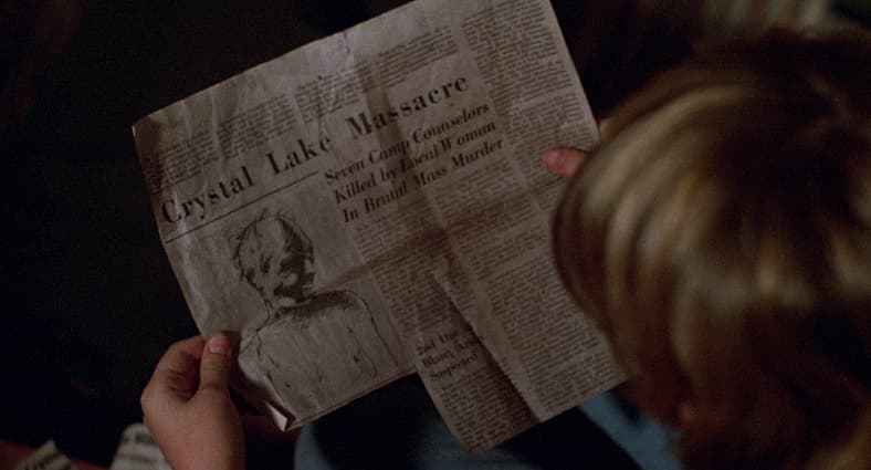 Tommy learns Crystal Lake history in Friday the 13th: The Final Chapter (1984), Paramount Pictures